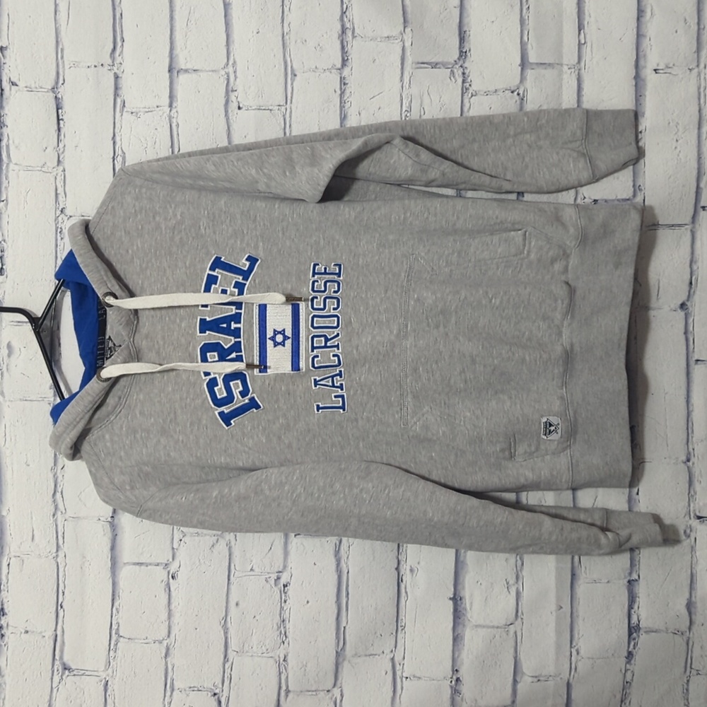 Israel Lacrosse Unlimited Hoodie Gray Sweatshirt Men's  or Women's Size XS